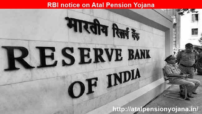 RBI notice on Atal Pension Yojana